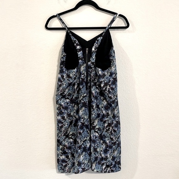 Rieley Women Mini Dress Large Blue Abstract Contemporary Preppy Coastal Cowgirl - Picture 3 of 12